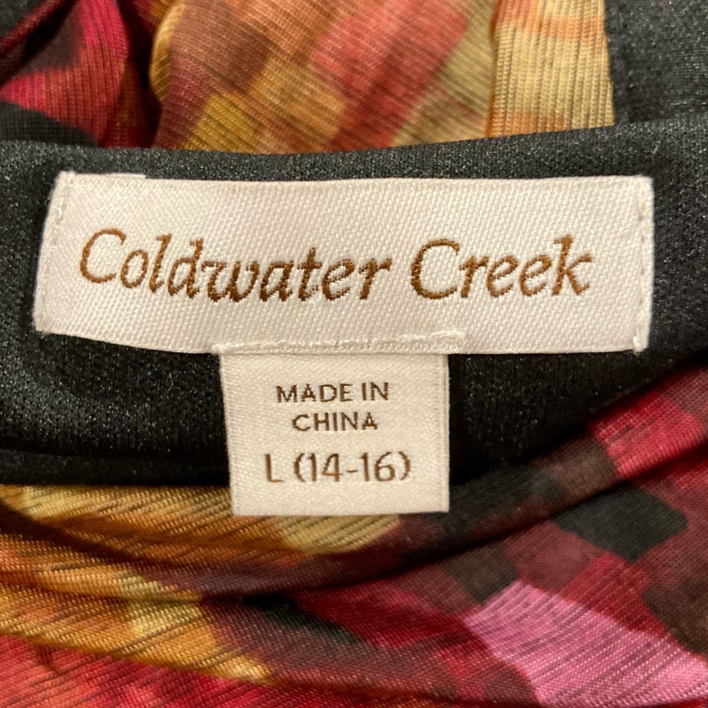 Coldwater Creek Multicolor Women's Dress Long Sleeve L 14-16 - Picture 10 of 13